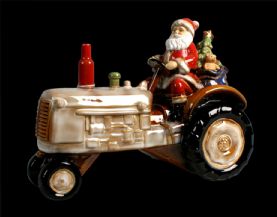 Large 30cm/ 12” Ceramic Santa Tractor